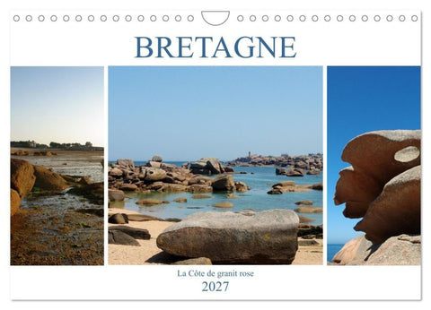 BRETAGNE La Côte de granit rose (Calendrier mural 2027 DIN A4 vertical), CALVENDO calendrier mensuel