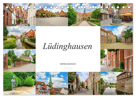 Lüdinghausen Impressionen (Tischkalender 2026 DIN A5 quer), CALVENDO Monatskalender