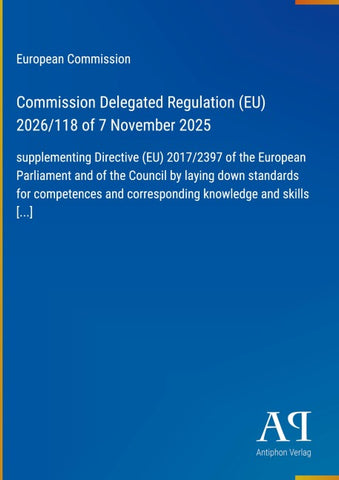 Commission Delegated Regulation (EU) 2026/118 of 7 November 2025