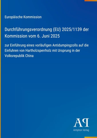 Durchführungsverordnung (EU) 2025/1139 der Kommission vom 6. Juni 2025