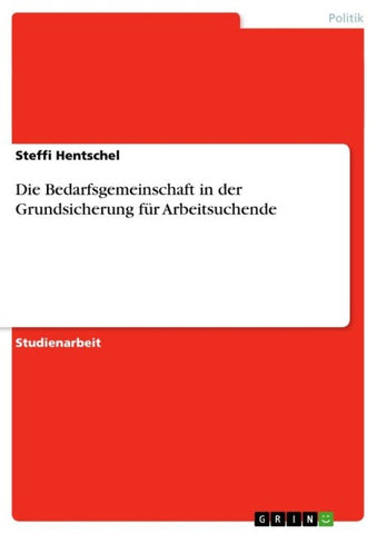 Die Bedarfsgemeinschaft in der Grundsicherung für Arbeitsuchende