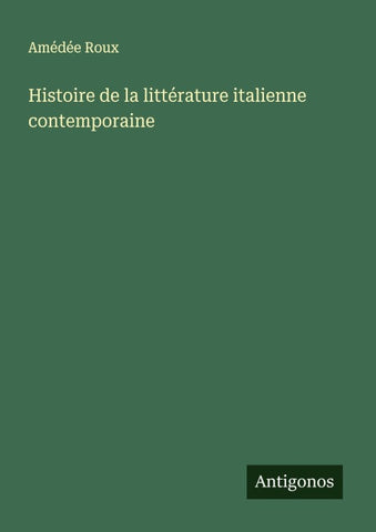 Histoire de la littérature italienne contemporaine