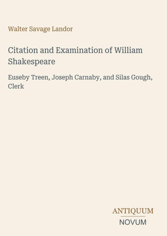 Citation and Examination of William Shakespeare