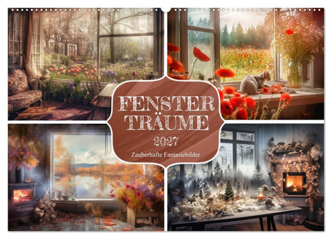 Fensterträume (Wandkalender 2027 DIN A2 quer), CALVENDO Monatskalender