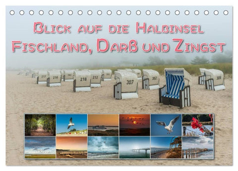 Blick auf die Halbinsel Fischland, Darß und Zingst (Tischkalender 2027 DIN A5 quer), CALVENDO Monatskalender