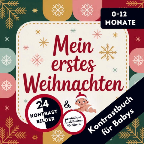 Kontrastbuch für Babys: Mein erstes Weihnachten