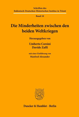 Die Minderheiten zwischen den beiden Weltkriegen.