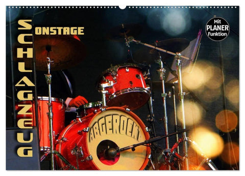 Schlagzeug onstage - "abgerockt" (Wandkalender 2027 DIN A2 quer), CALVENDO Monatskalender