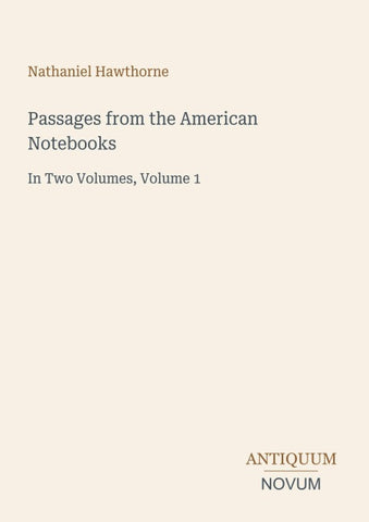 Passages from the American Notebooks
