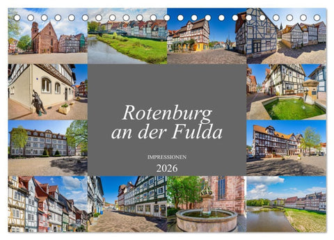 Rotenburg an der Fulda Impressionen (Tischkalender 2026 DIN A5 quer), CALVENDO Monatskalender