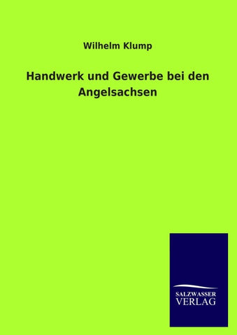 Handwerk und Gewerbe bei den Angelsachsen