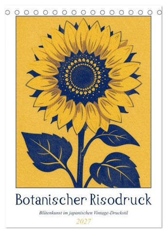 Botanischer Risodruck (Tischkalender 2027 DIN A5 hoch), CALVENDO Monatskalender