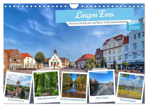 Lingen Ems (Wandkalender 2026 DIN A4 quer), CALVENDO Monatskalender