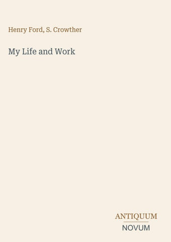 My Life and Work