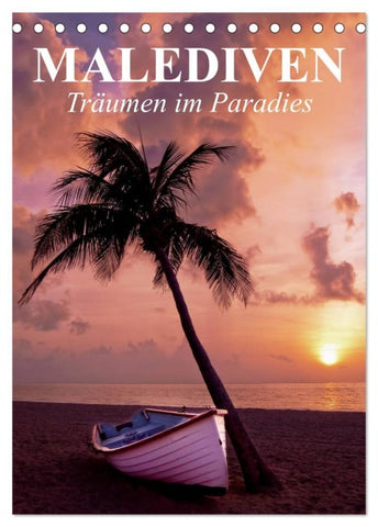 Malediven - Träumen im Paradies (Tischkalender 2026 DIN A5 hoch), CALVENDO Monatskalender