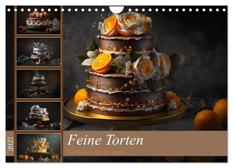 Feine Torten (Wandkalender 2027 DIN A4 quer), CALVENDO Monatskalender