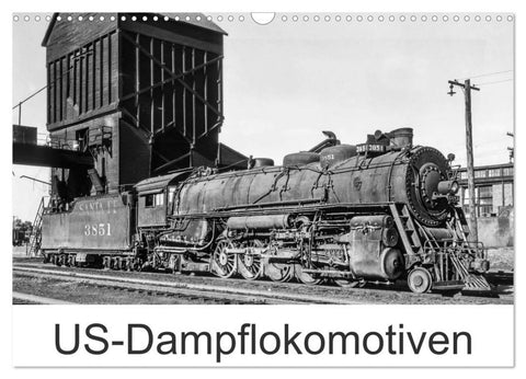 US-Dampflokomotiven (Wandkalender 2027 DIN A3 quer), CALVENDO Monatskalender
