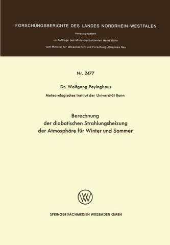 Berechnung der diabatischen Strahlungsheizung der Atmosphäre für Winter und Sommer