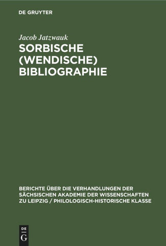 Sorbische (Wendische) Bibliographie