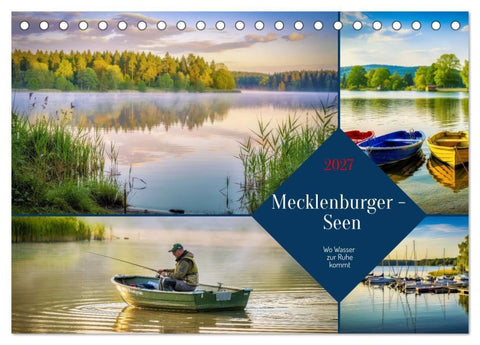 Mecklenburger - Seen (Tischkalender 2027 DIN A5 quer), CALVENDO Monatskalender