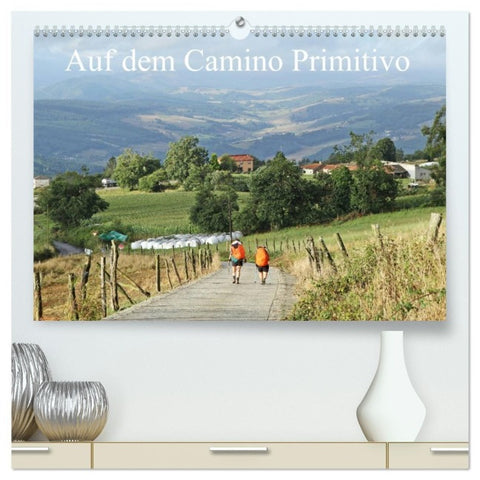 Auf dem Camino Primitivo (hochwertiger Premium Wandkalender 2027 DIN A2 quer), Kunstdruck in Hochglanz