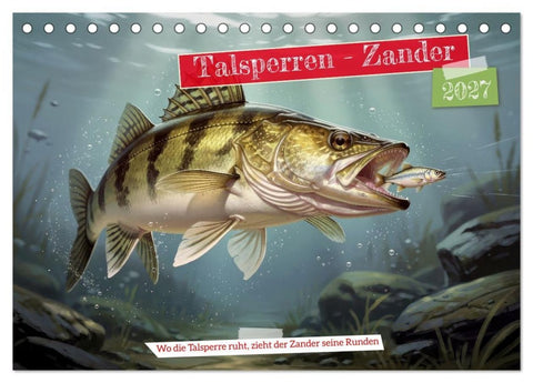 Talsperren - Zander (Tischkalender 2027 DIN A5 quer), CALVENDO Monatskalender