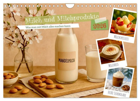 Milch und Milchprodukte (Wandkalender 2026 DIN A4 quer), CALVENDO Monatskalender