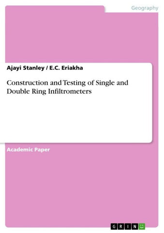 Construction and Testing of Single and Double Ring Infiltrometers