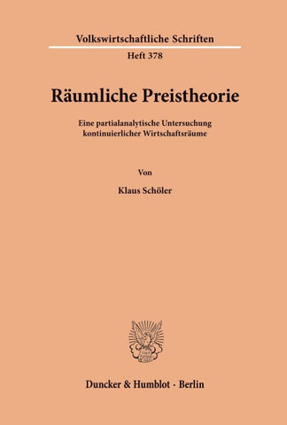 Räumliche Preistheorie.