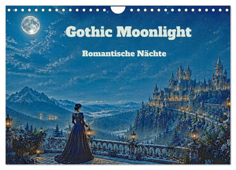 Gothic Moonlight - Romantische Nächte (Wandkalender 2027 DIN A4 quer), CALVENDO Monatskalender