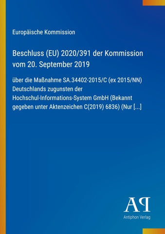 Beschluss (EU) 2020/391 der Kommission vom 20. September 2019