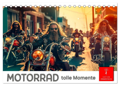 Motorrad tolle Momente (Tischkalender 2027 DIN A5 quer), CALVENDO Monatskalender