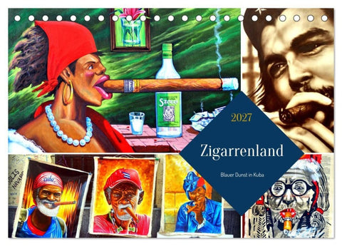 Zigarrenland - Blauer Dunst in Kuba (Tischkalender 2027 DIN A5 quer), CALVENDO Monatskalender