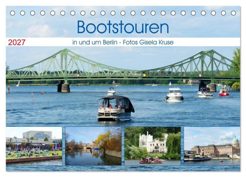 Bootstouren in und um Berlin (Tischkalender 2027 DIN A5 quer), CALVENDO Monatskalender