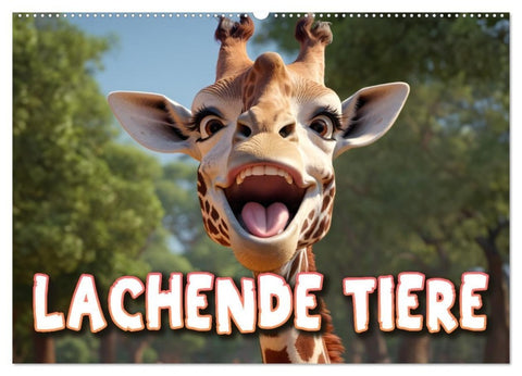 Lachende Tiere (Wandkalender 2027 DIN A2 quer), CALVENDO Monatskalender