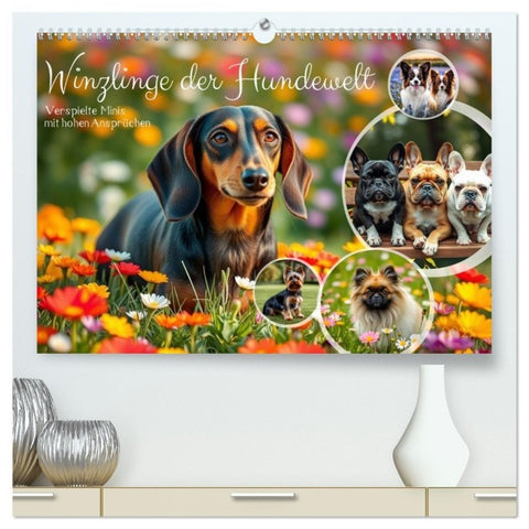 Winzlinge der Hundewelt (hochwertiger Premium Wandkalender 2027 DIN A2 quer), Kunstdruck in Hochglanz