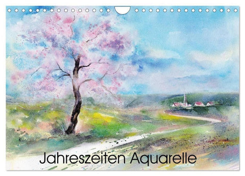 Jahreszeiten Aquarelle (Wandkalender 2027 DIN A4 quer), CALVENDO Monatskalender