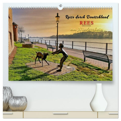 Reise durch Deutschland - Rees am Niederrhein (hochwertiger Premium Wandkalender 2026 DIN A2 quer), Kunstdruck in Hochglanz