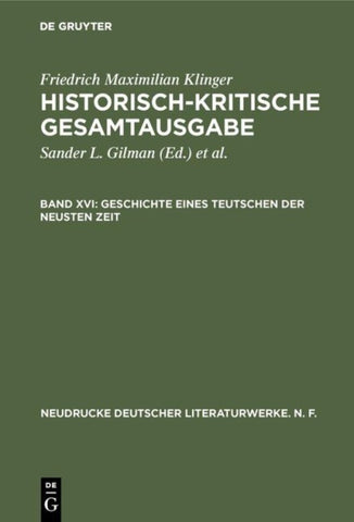 Geschichte eines Teutschen der neusten Zeit