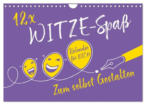 12 x WITZE-Spaß - Bastelkalender (Wandkalender 2027 DIN A4 quer), CALVENDO Monatskalender