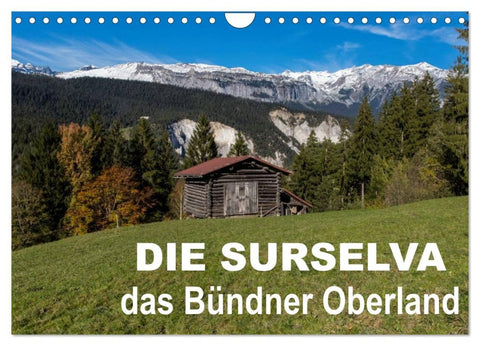 Die Surselva - das Bündner Oberland (Wandkalender 2026 DIN A4 quer), CALVENDO Monatskalender