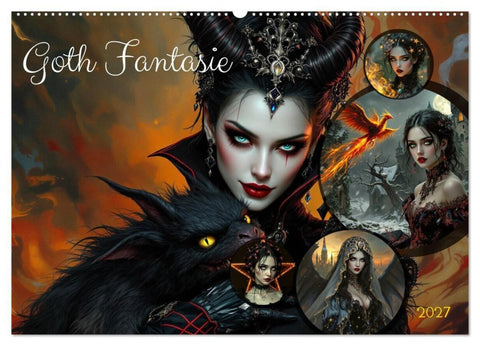 Goth Fantasie (Wandkalender 2027 DIN A2 quer), CALVENDO Monatskalender