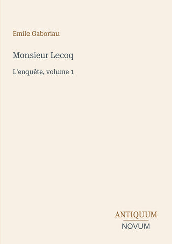 Monsieur Lecoq