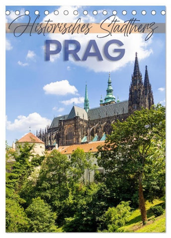 PRAG Historisches Stadtherz (Tischkalender 2027 DIN A5 hoch), CALVENDO Monatskalender
