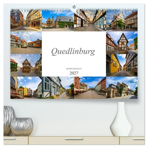 Quedlinburg Impressionen (hochwertiger Premium Wandkalender 2027 DIN A2 quer), Kunstdruck in Hochglanz