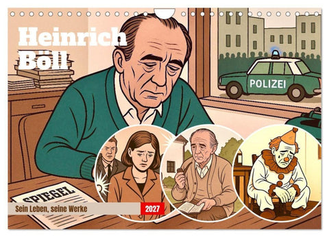 Heinrich Böll (Wandkalender 2027 DIN A4 quer), CALVENDO Monatskalender