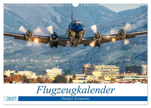 Flugzeugkalender (Wandkalender 2027 DIN A3 quer), CALVENDO Monatskalender