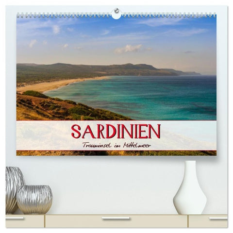 Sardinien Panoramakalender / CH-Version (hochwertiger Premium Wandkalender 2027 DIN A2 quer), Kunstdruck in Hochglanz