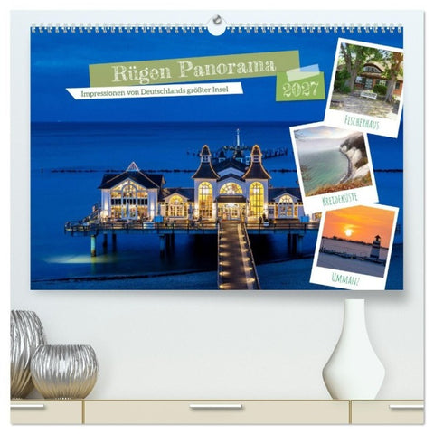 Rügen Panorama (hochwertiger Premium Wandkalender 2027 DIN A2 quer), Kunstdruck in Hochglanz