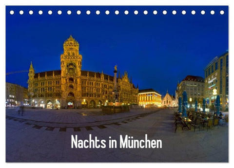 Nachts in München (Tischkalender 2027 DIN A5 quer), CALVENDO Monatskalender